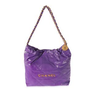 Chanel Shiny Calfskin 22A Purple 22 Bag